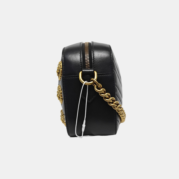 GG Marmont Small Quilted Calfskin Black