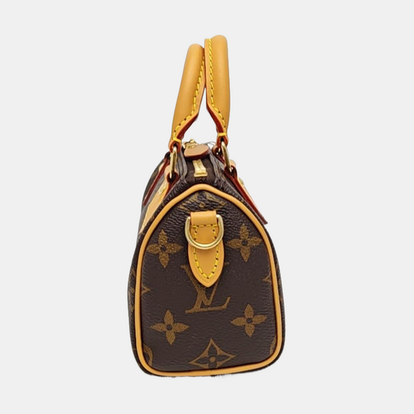 SPEEDY Nano Monogram Coated Canvas Brown