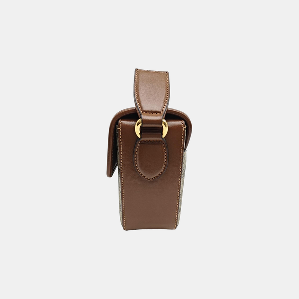 Monogram Coated Canvas Shoulder Bag Beige