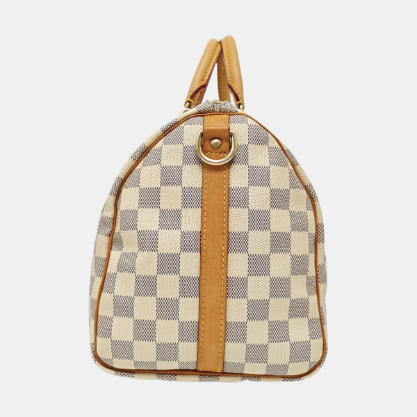 SPEEDY 30 Damier Azur Coated Canvas White
