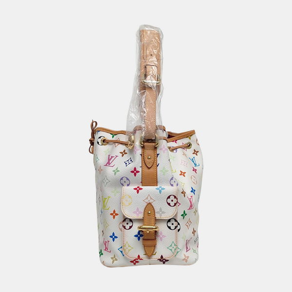 NÉONOÉ MM Monogram Coated Canvas White