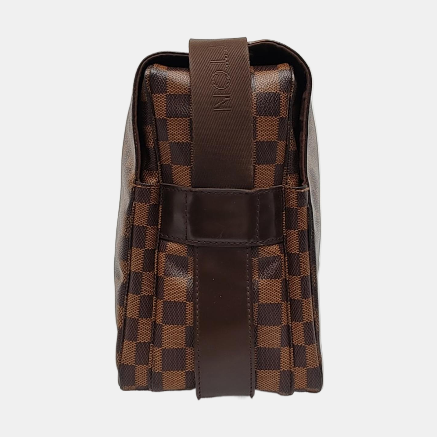 NAVIGLIO Damier Ebene Coated Canvas Brown