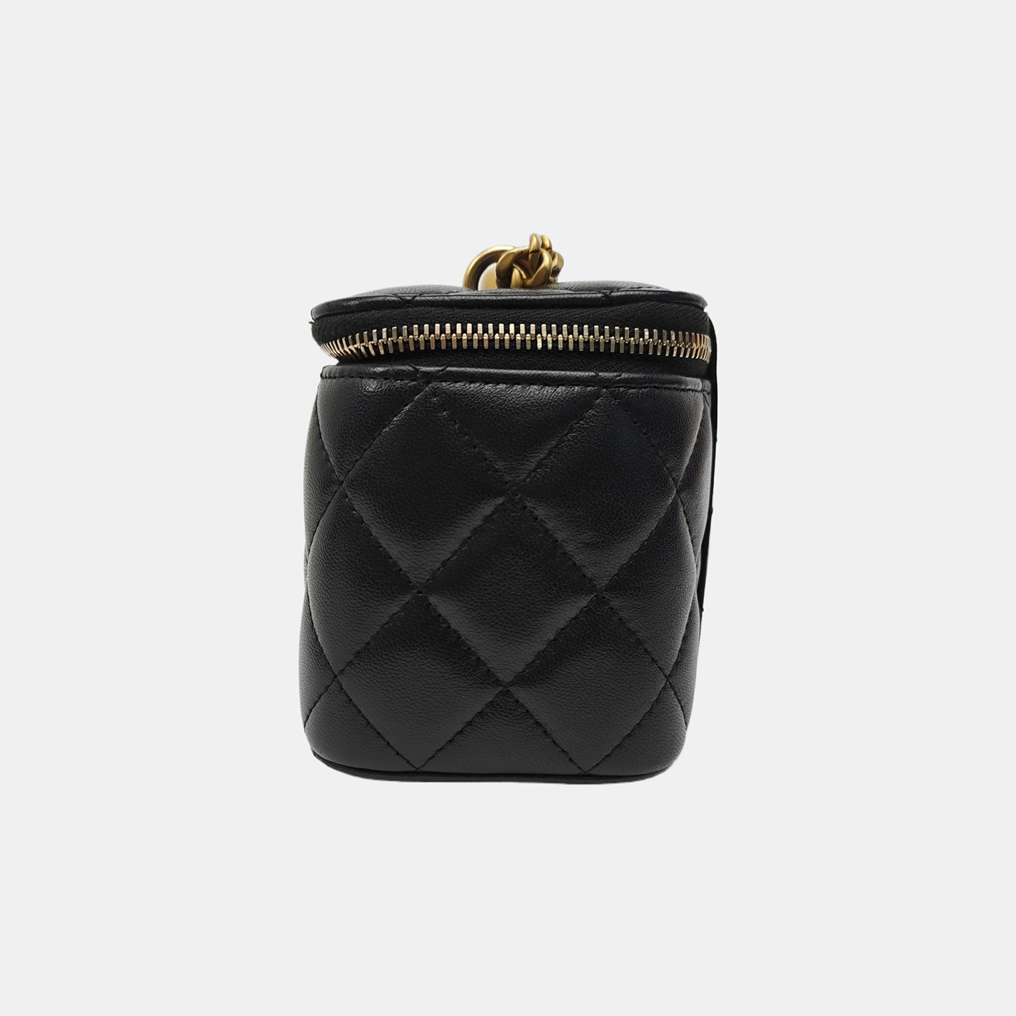 VANITY CASE Small Quilted Lambskin Black