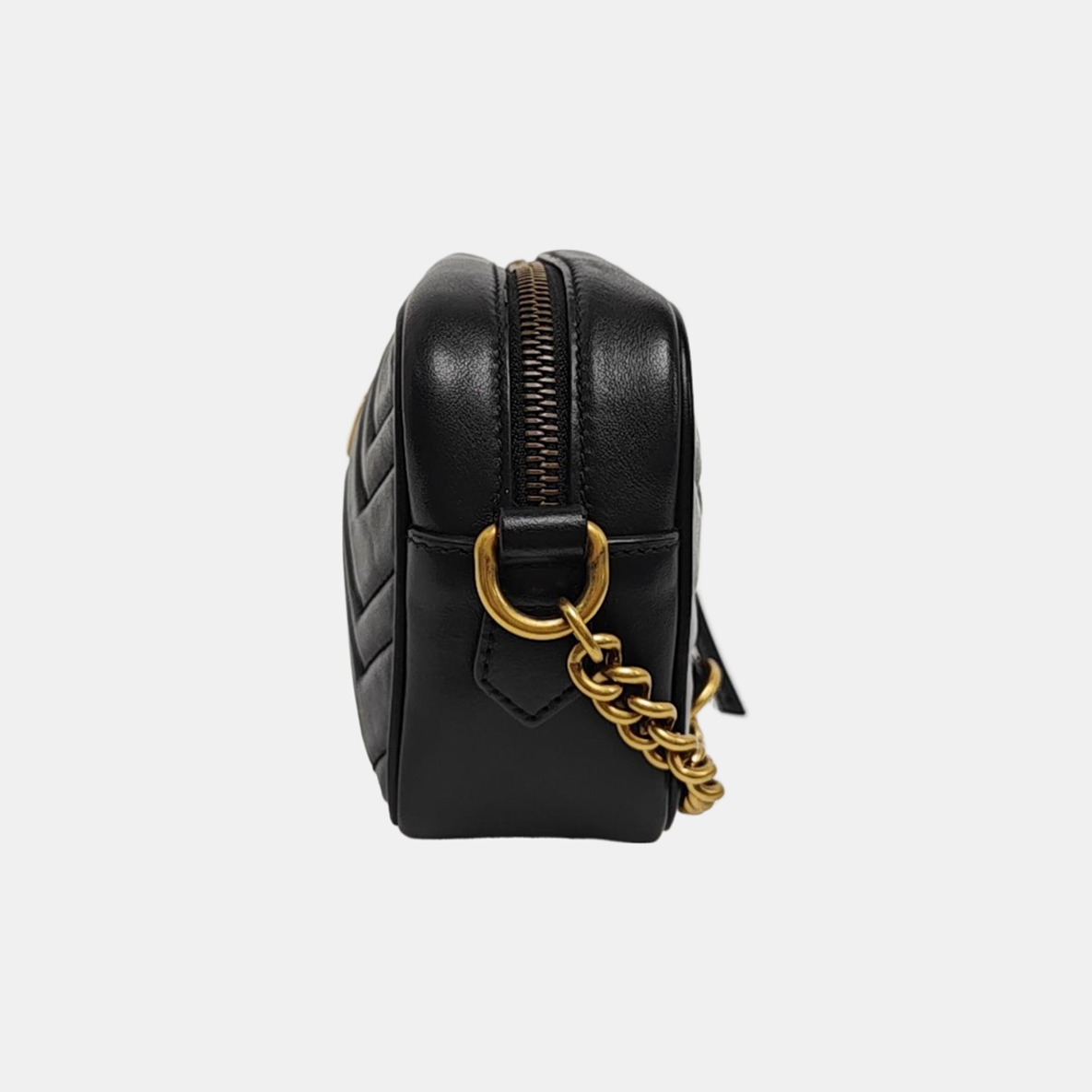 GG Marmont Mini Quilted Calfskin Black