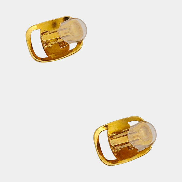 Metal Gold Clip On Earrings