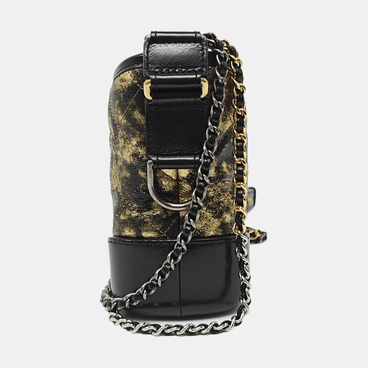 GABRIELLE Small Quilted Lambskin Gold