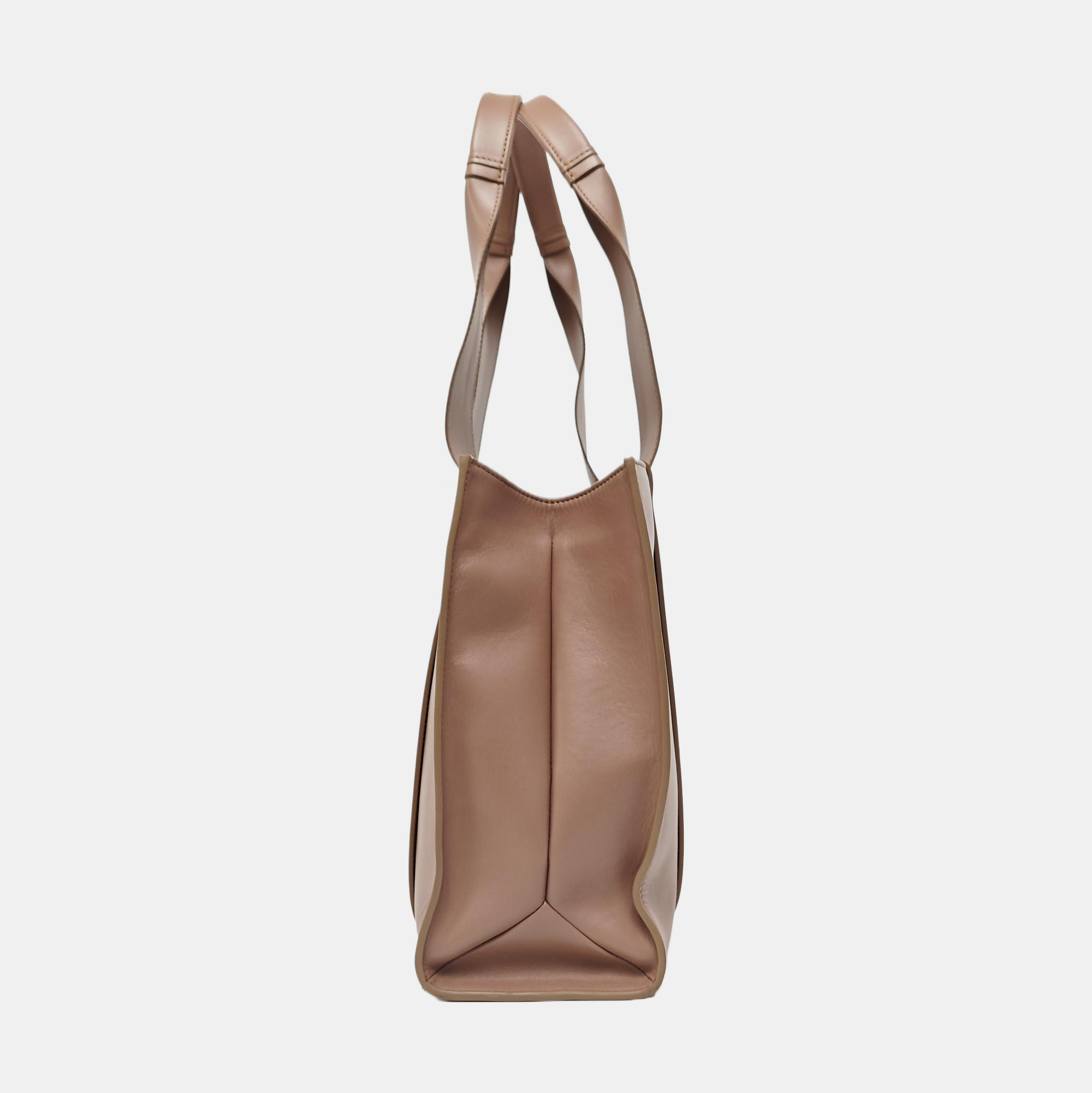 Woody Large Quilted Calfskin Beige