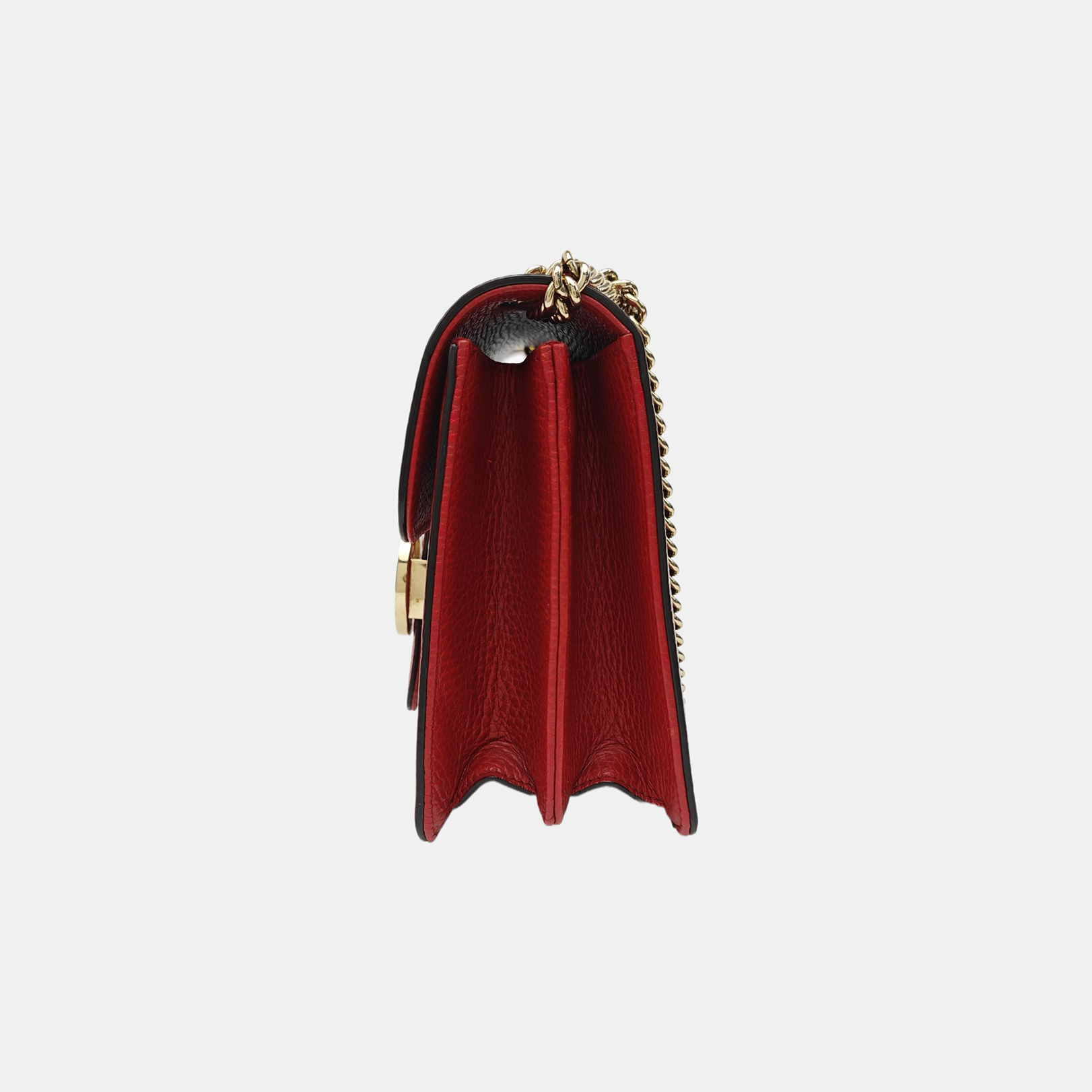 Interlocking G Small Calfskin Red