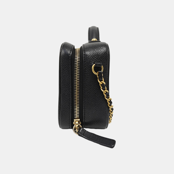 FILIGREE Small Quilted Grained Calfskin Black