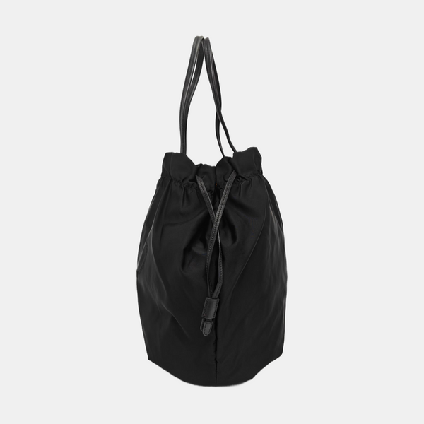 Nylon Top Handle Bag Black