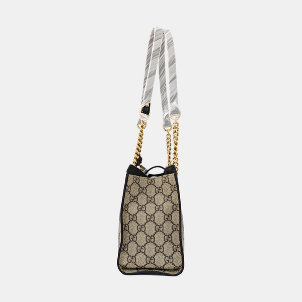 Padlock Small Monogram Coated Canvas Beige