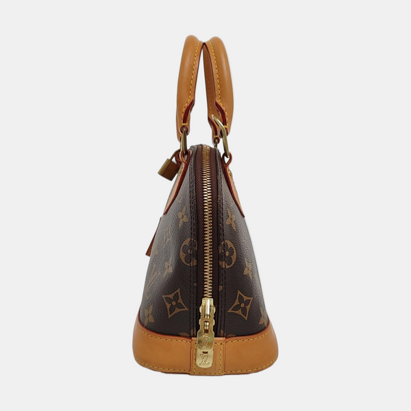 ALMA BB Monogram Coated Canvas Brown