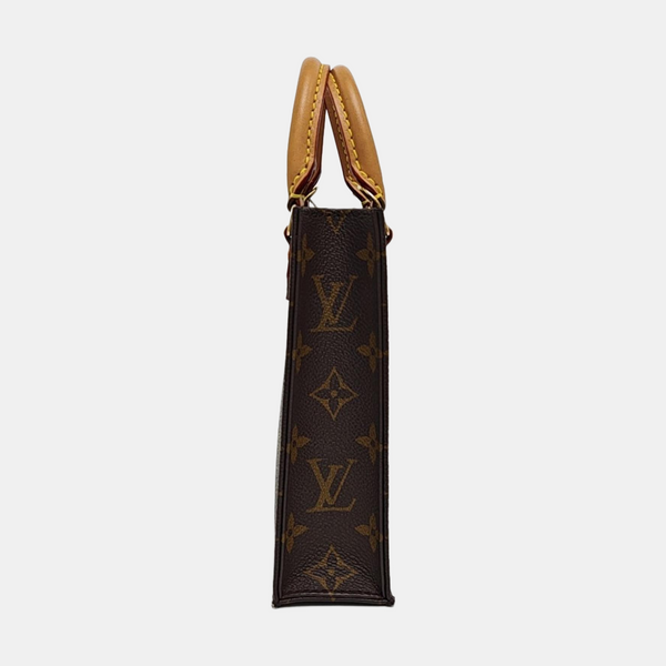 SAC PLAT Mini Monogram Coated Canvas Brown