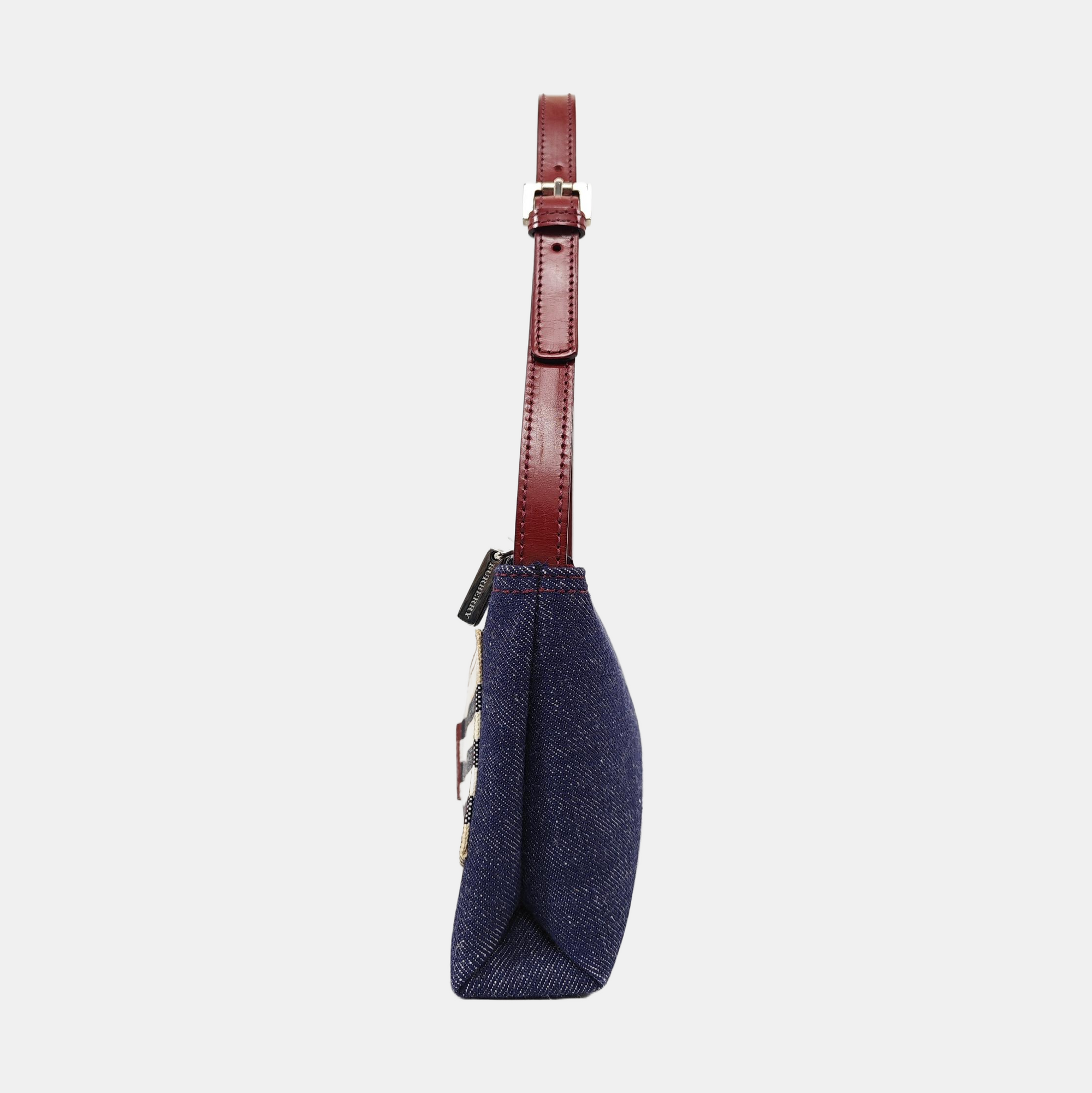 Denim Top Handle Bag Blue
