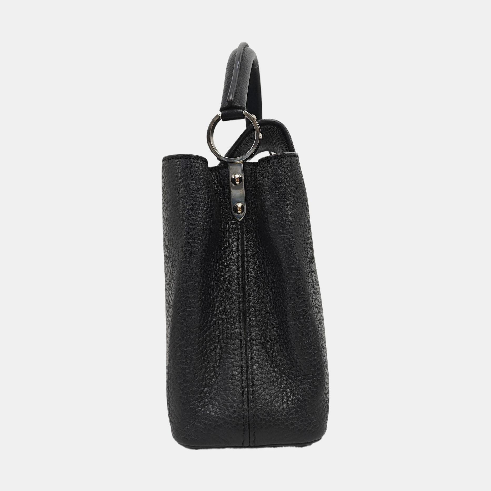Authenticated pre-owned  CAPUCINES BB Calfskin Black - Shoulder Bag at Looply