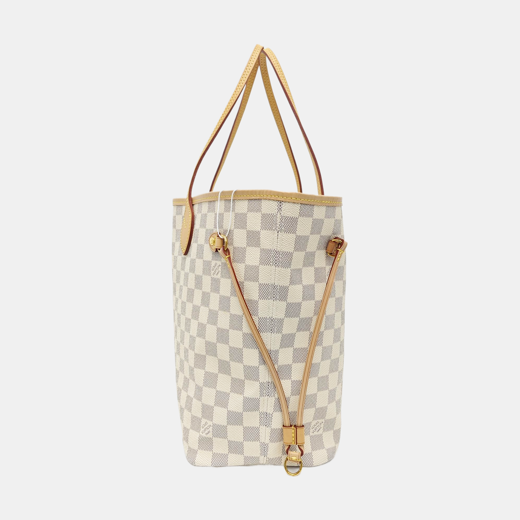 NEVERFULL MM Damier Azur Coated Canvas Beige