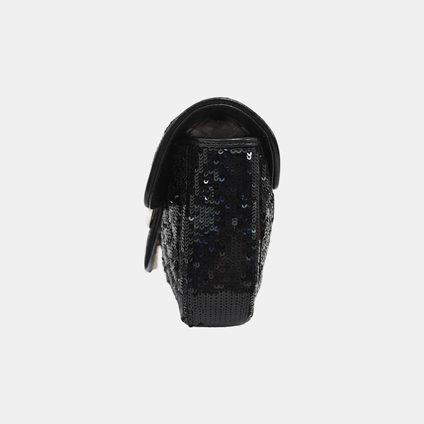 GG Marmont Small Quilted Sequins Black