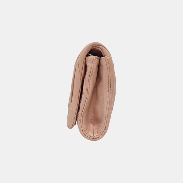 Quilted Lambskin Shoulder Bag Pink