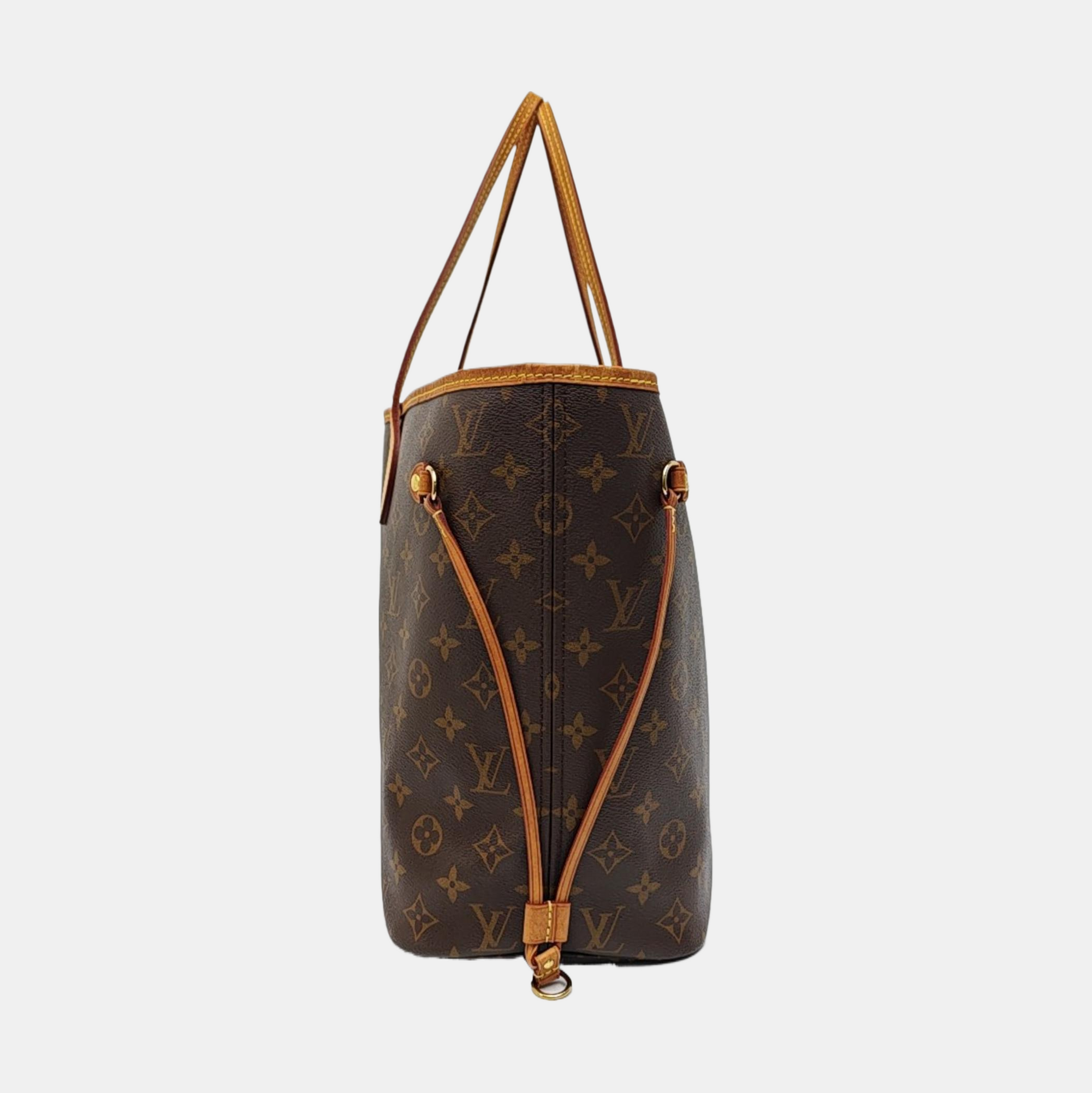 NEVERFULL MM Monogram Coated Canvas Brown