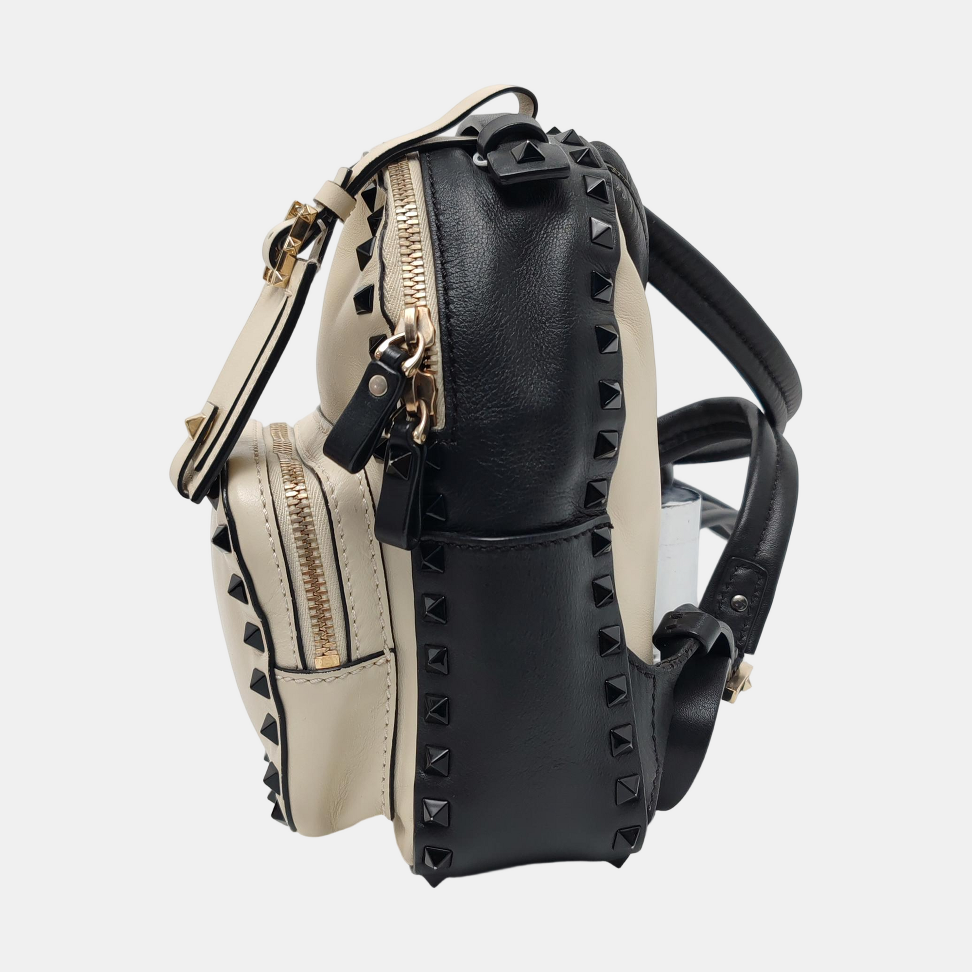 Rockstud Calfskin Beige