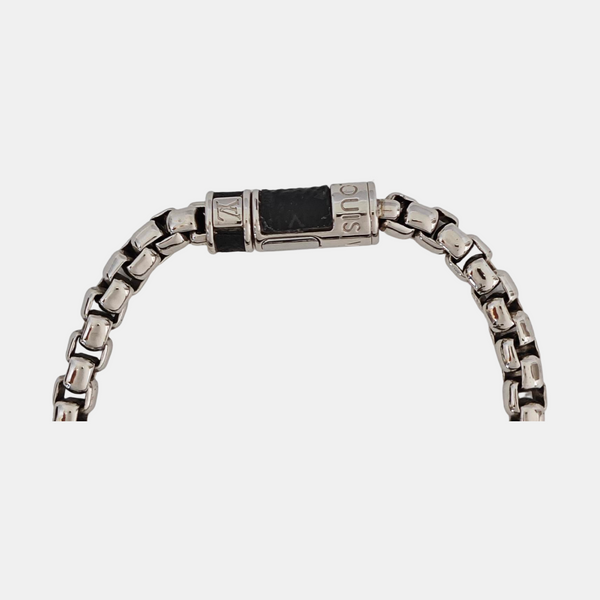MONOGRAM CHAIN Coated Canvas Silver Bracelet