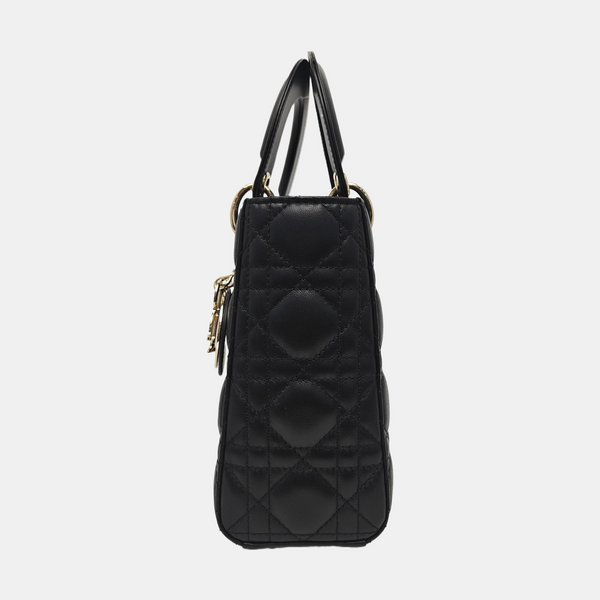 Lady Dior Small Cannage Lambskin Black