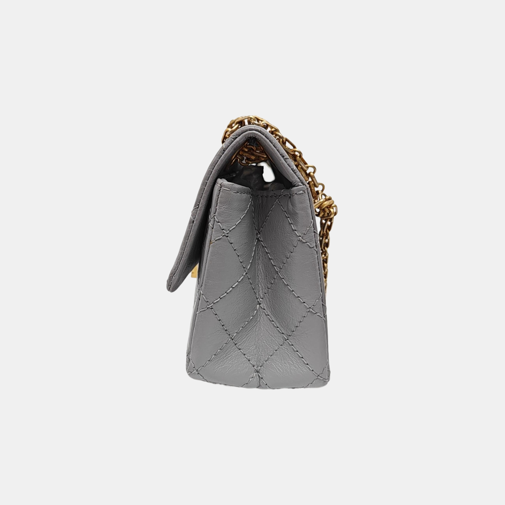 2.55 224 (mini) Quilted Calfskin Gray