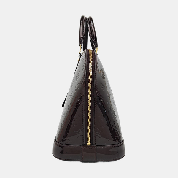 ALMA PM Monogram Patent Leather Brown