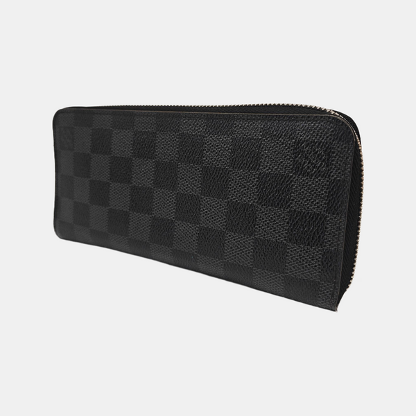 ZIPPY Damier Graphite Coated Canvas Gray