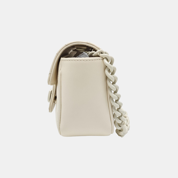 GG Marmont Mini Quilted Calfskin White