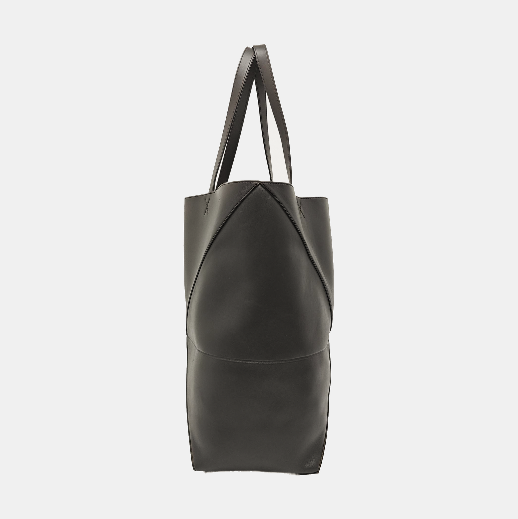Puzzle Fold Large Calfskin Gray