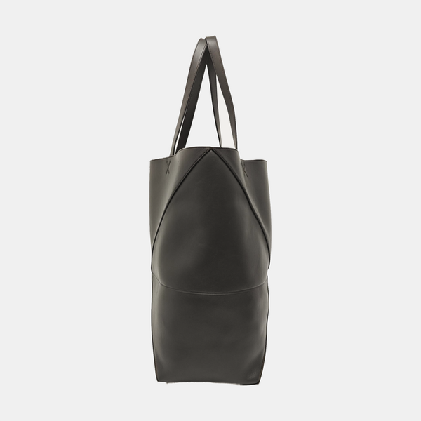 Puzzle Fold Large Calfskin Gray