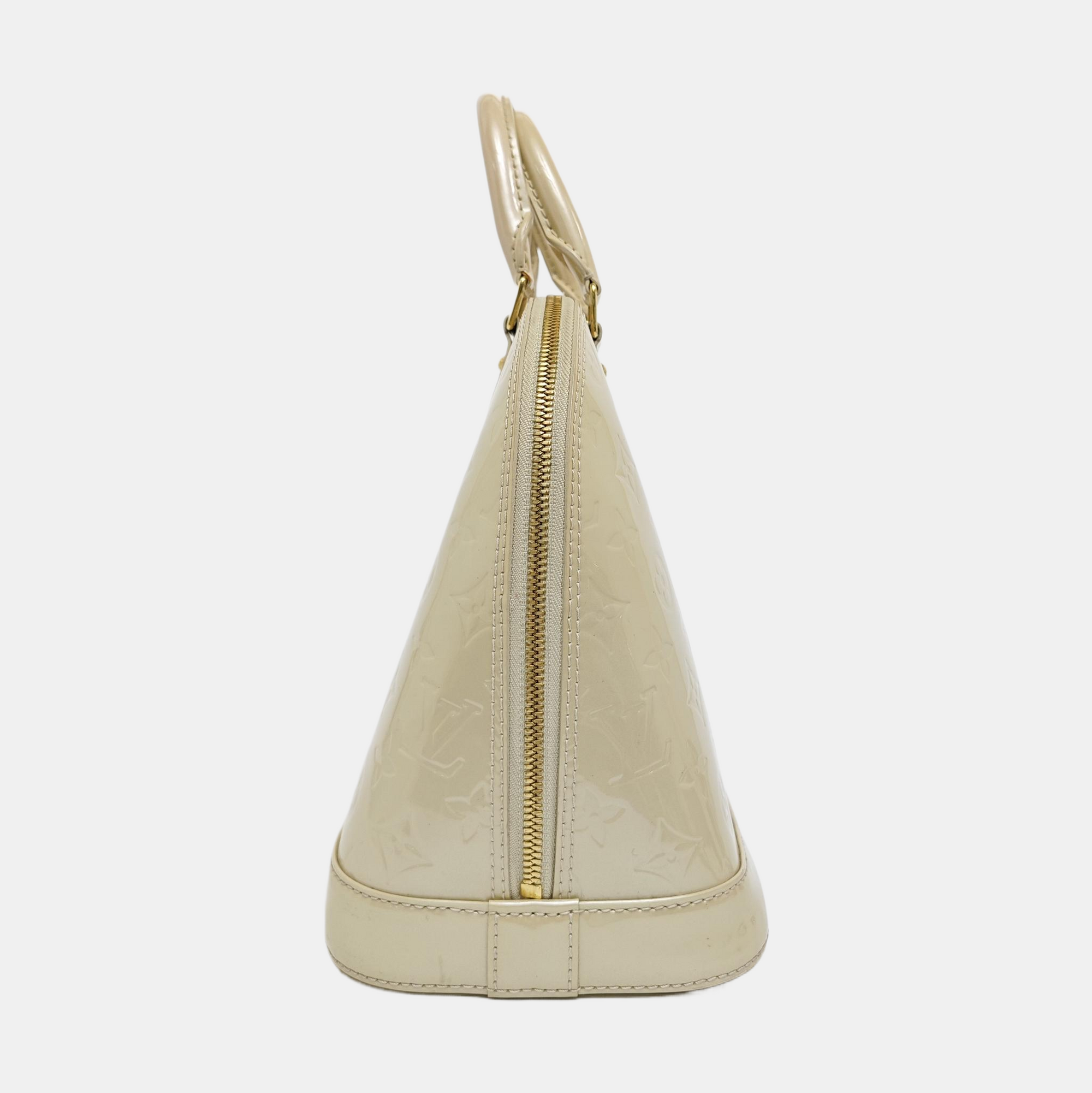 ALMA PM Patent Leather Beige