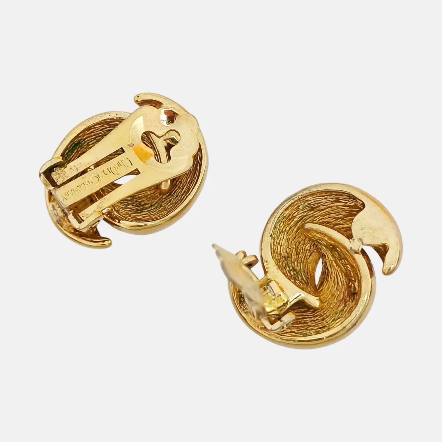 Metal Gold Clip On Earrings