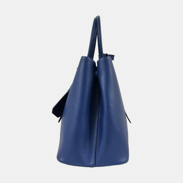 Authenticated pre-owned  Double Saffiano Calfskin Blue - Tote Bag at Looply