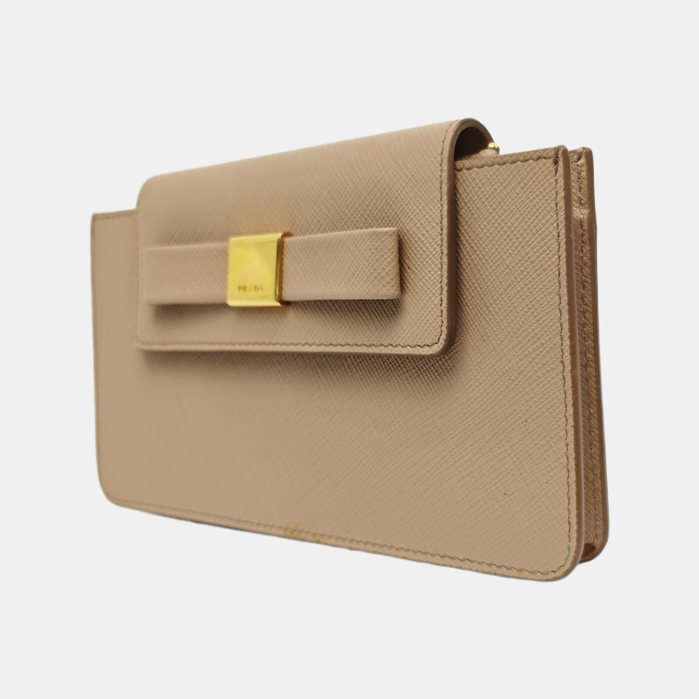 Calfskin Clutch Beige