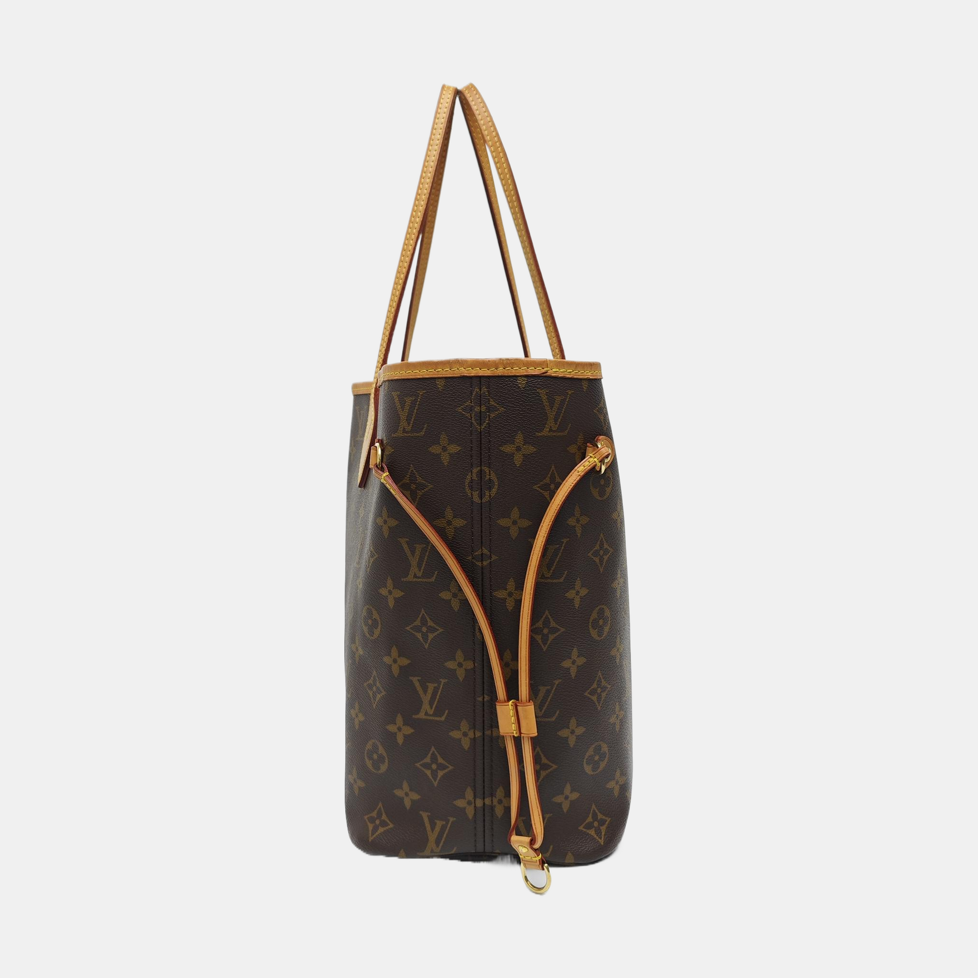NEVERFULL MM Monogram Coated Canvas Brown