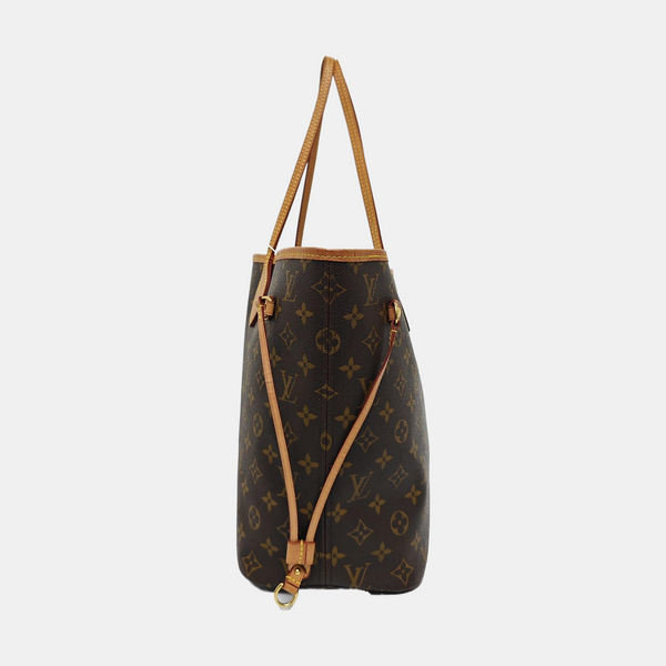 NEVERFULL MM Monogram Coated Canvas Brown