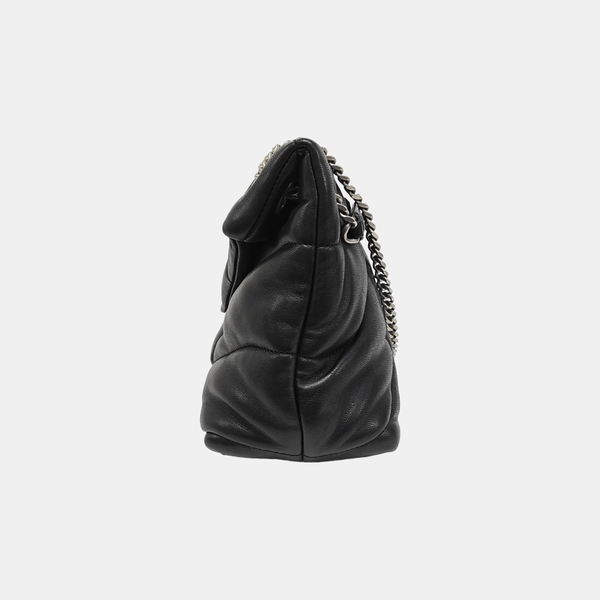 PUFFER Small Quilted Lambskin Black