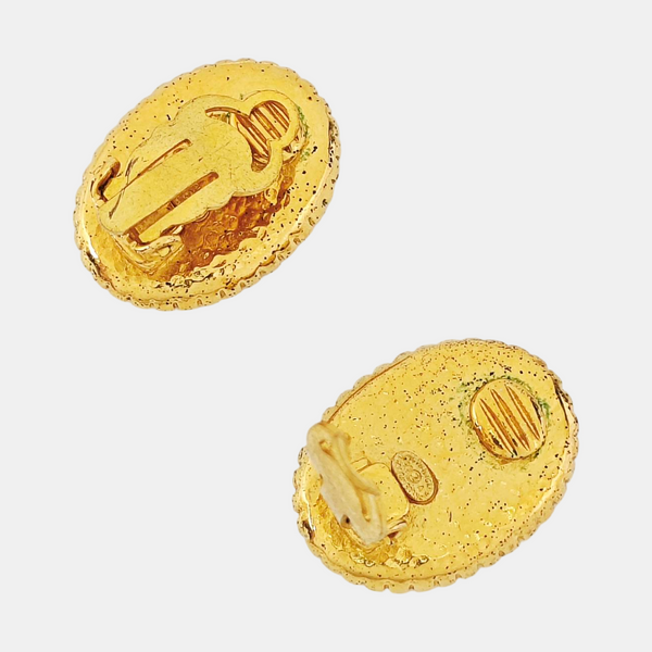 Metal Gold Clip On Earrings