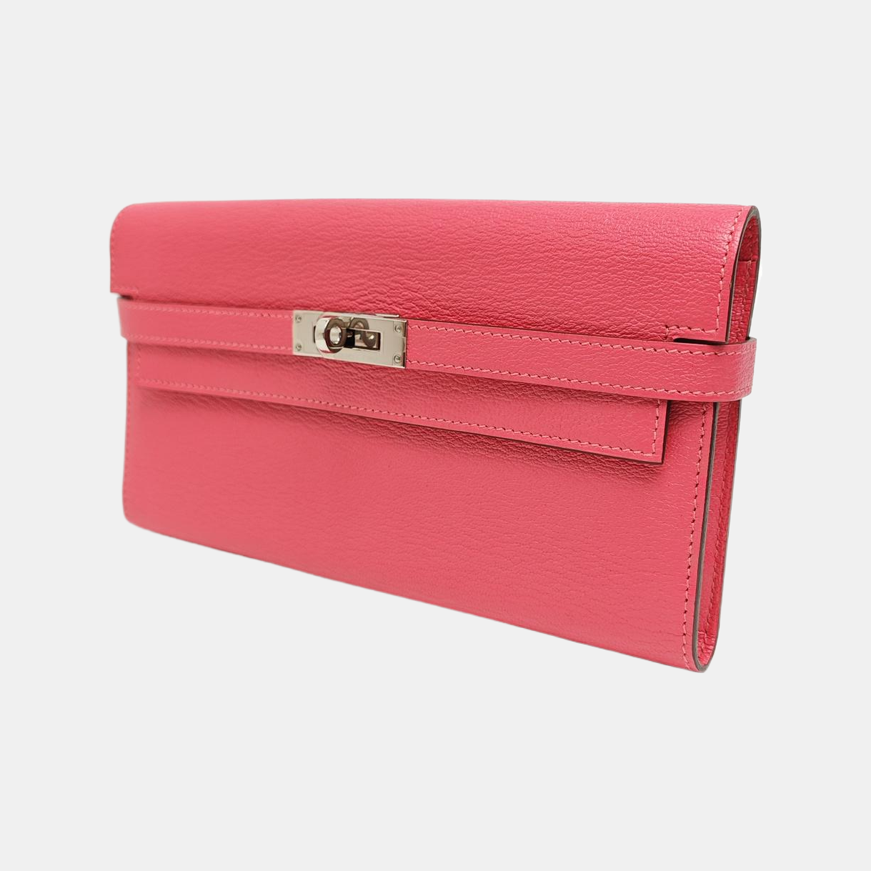 Kelly 20 Chèvre Mysore Pink Wallet