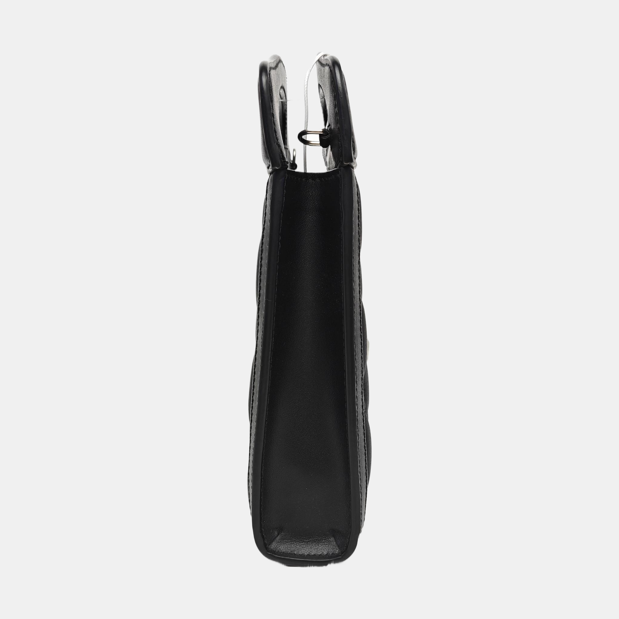 Quilted Calfskin Shoulder Bag Black