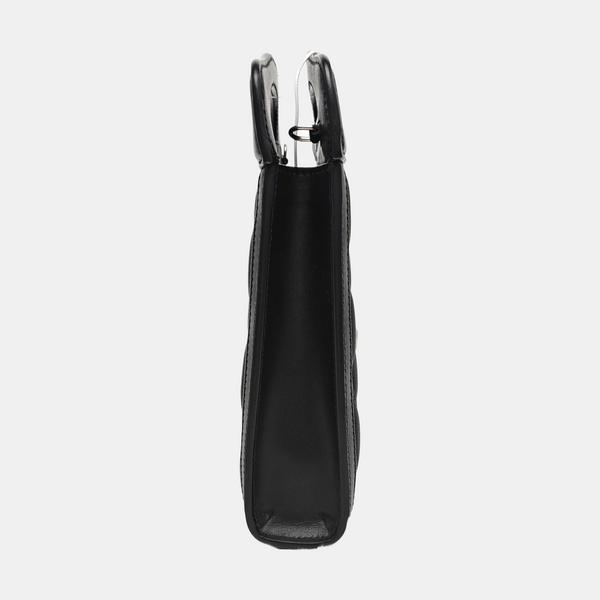 Quilted Calfskin Shoulder Bag Black