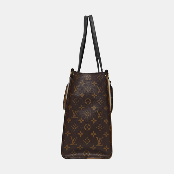 ONTHEGO MM Monogram Coated Canvas Brown