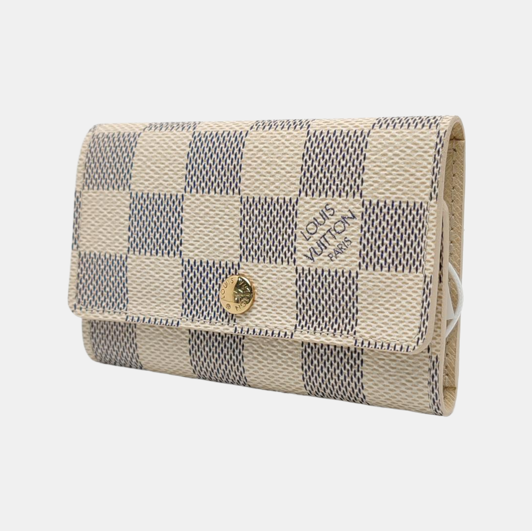Damier Azur Coated Canvas Key Pouch White
