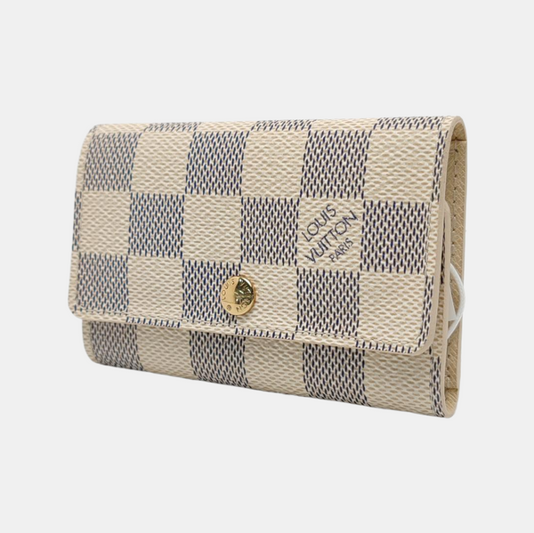 Damier Azur Coated Canvas Key Pouch White