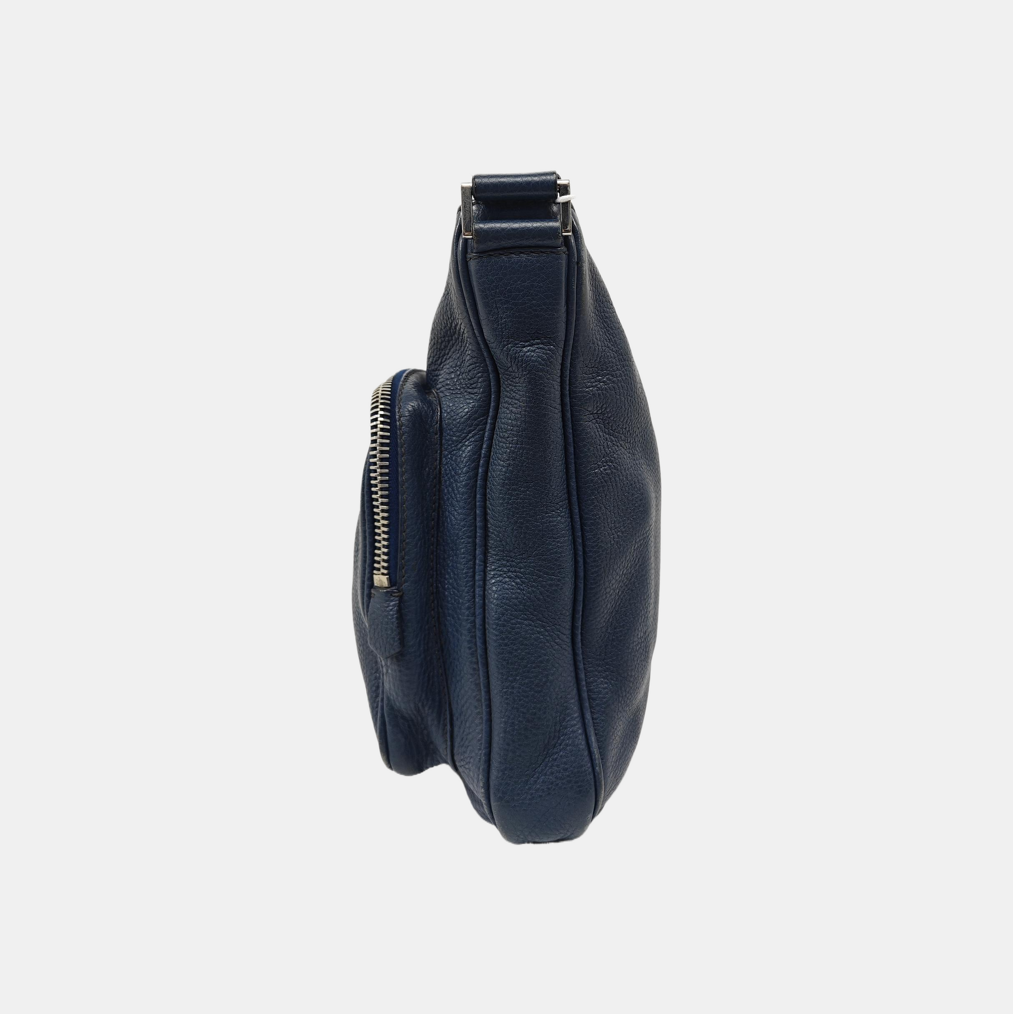 Vela Messenger Bag Calfskin Blue