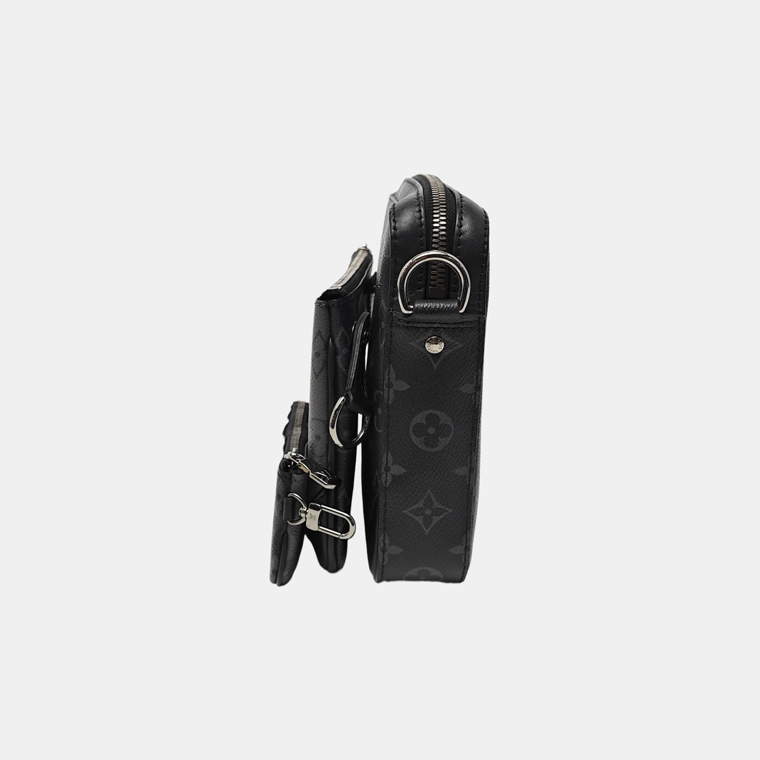 TRIO Monogram Coated Canvas Black