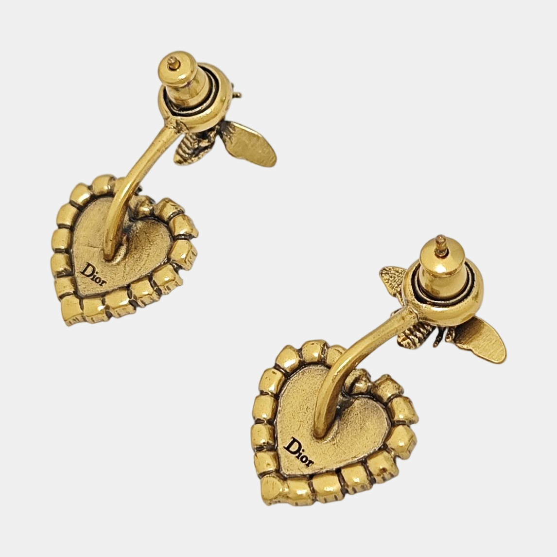 J'adior Metal Gold Stud Earrings