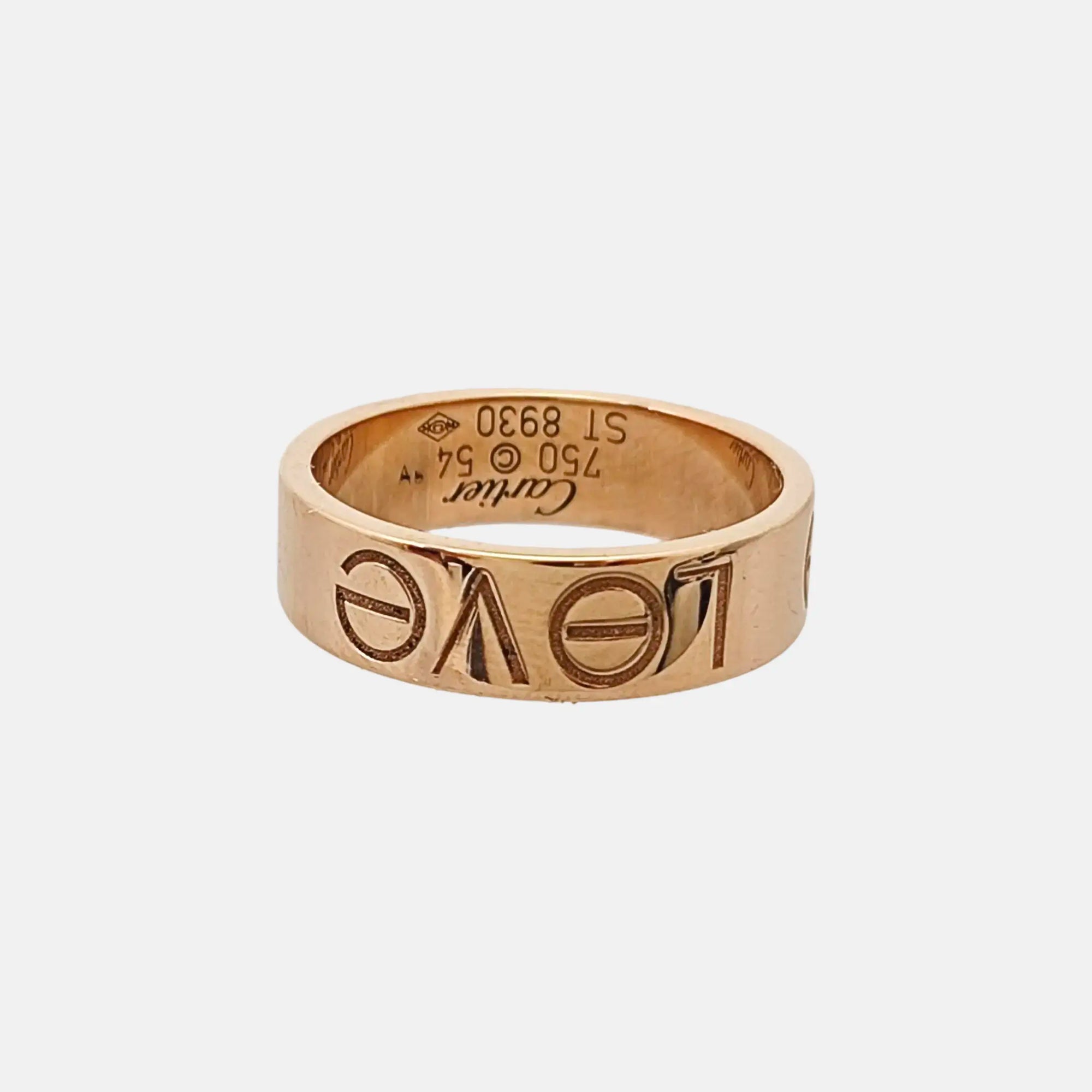 LOVE 18k Rose Gold Ring EU 54
